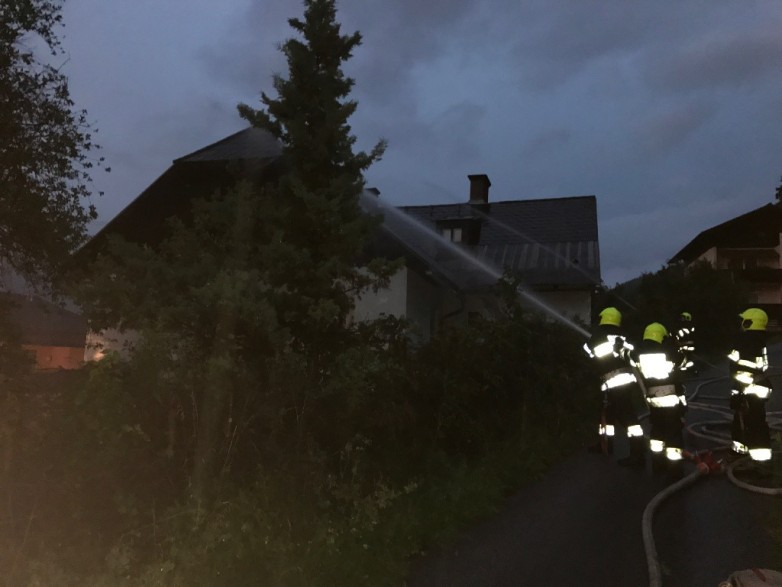 Dachstuhlbrand in Selzthal am 9.7.2017